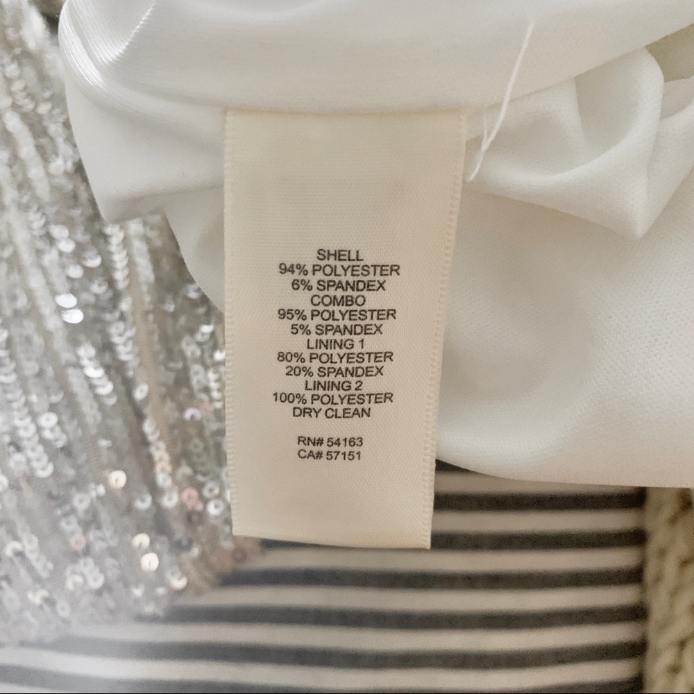 NWT {Eliza J} Sequin Balloon Sleeve Crepe Gown - Picture 9 of 10